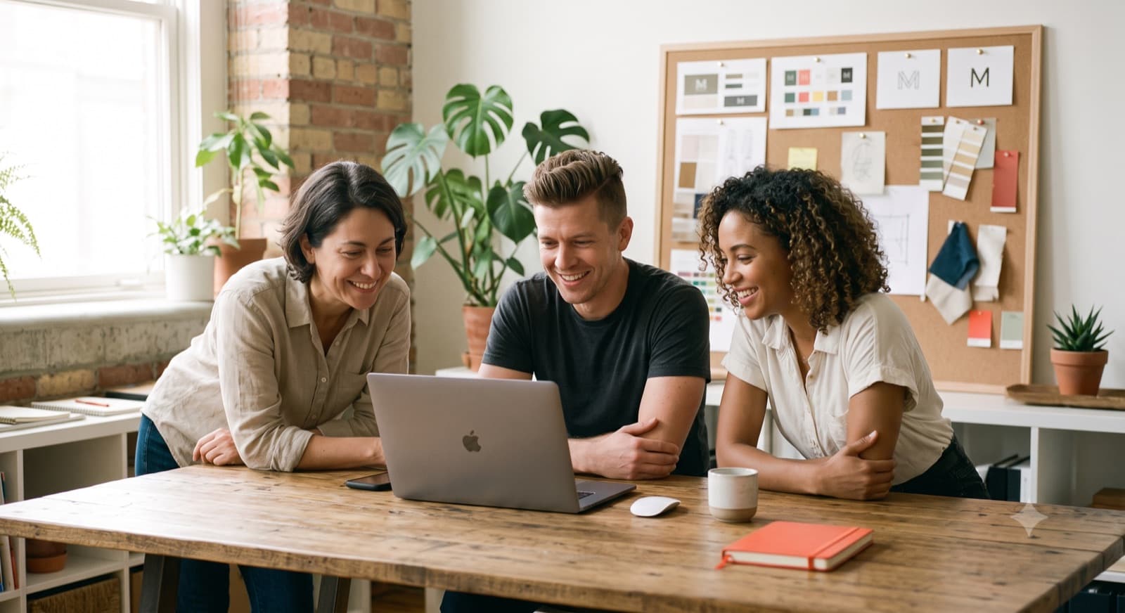 An aligned team working confidently from the same brand context